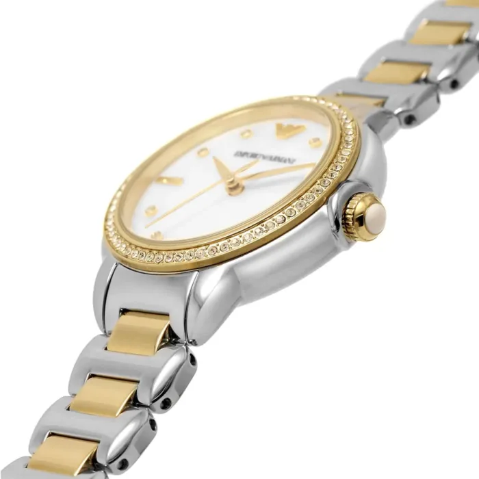 Emporio Armani Mia Quartz Mother of Pearl Dial Two Tone Steel Strap Watch For Women - AR11524 - Image 6
